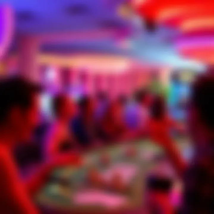 Vibrant nightlife scene at a casino resort