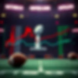 Graphical representation of Super Bowl betting lines