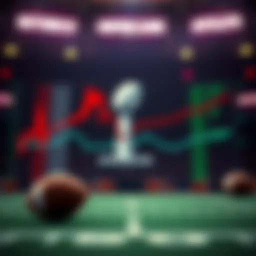 Graphical representation of Super Bowl betting lines