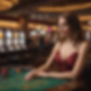 A luxurious casino environment showcasing rewards