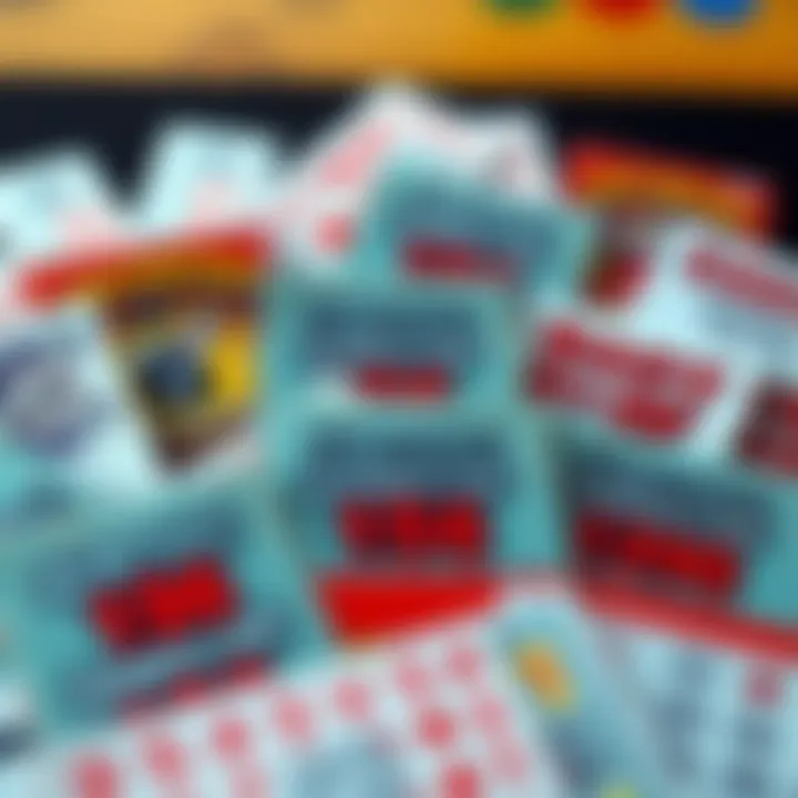 A variety of NJ scratch-off tickets displayed