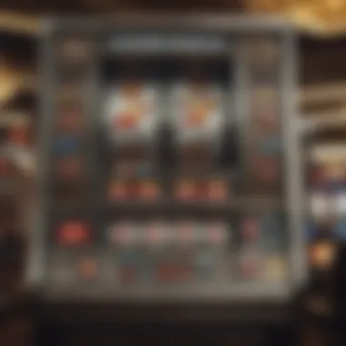 The Allure of Progressive Slot Machine Designs An intricate display of a progressive casino slot machine, showcasing its unique design and interface.