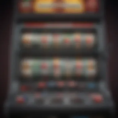 Visual Representation of a Progressive Slot Machine A visual representation of a progressive slot machine displaying a large jackpot amount