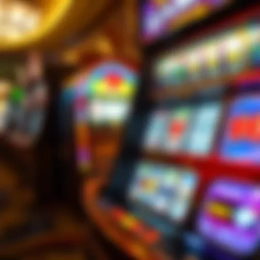 Detailed view of a Seminole casino slot machine showcasing its unique design