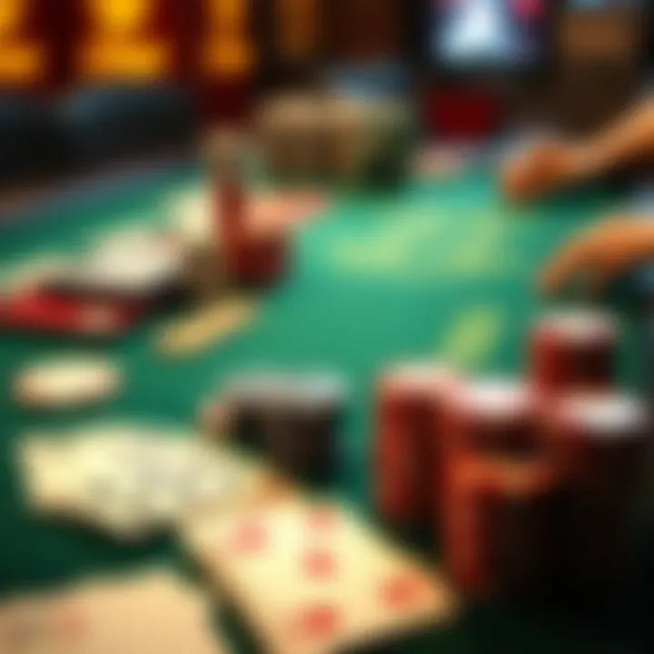 Cards and chips on a poker table