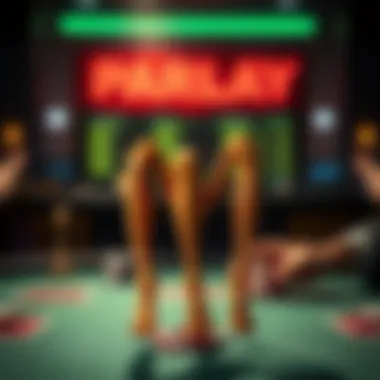 Visual representation of a three-leg parlay bet