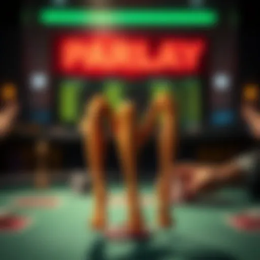 Visual representation of a three-leg parlay bet