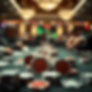 The Dynamics of Chip Exchange in Poker Tournaments Illustration depicting the flow and exchange of poker chips in a tournament