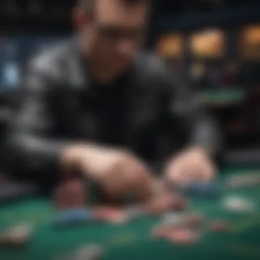 Mastering Chip Management A professional poker player demonstrating chip management techniques