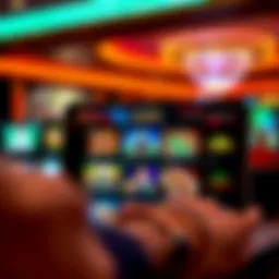 Exciting view of a casino app interface showcasing various games